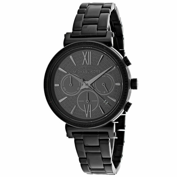 Michael Kors Women's MK6632 Sofie Chronograph Black Stainless Steel Watch