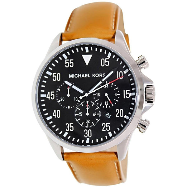 Michael Kors Men's MK8333 Gage Chronograph Brown Leather Watch