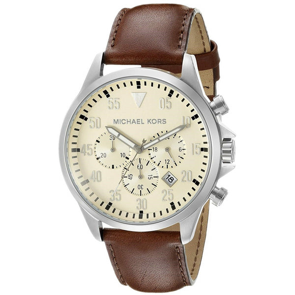 Michael Kors Men's MK8441 Gage Chronograph Brown Leather Watch