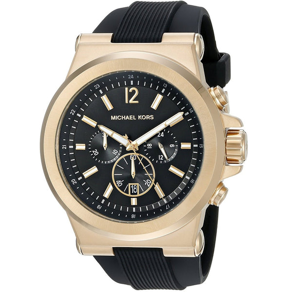 Michael Kors Men's MK8445 Dylan Chronograph Black Silicone Watch