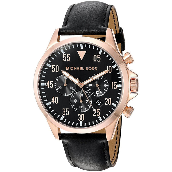Michael Kors Men's MK8535 Gage Chronograph Black Leather Watch