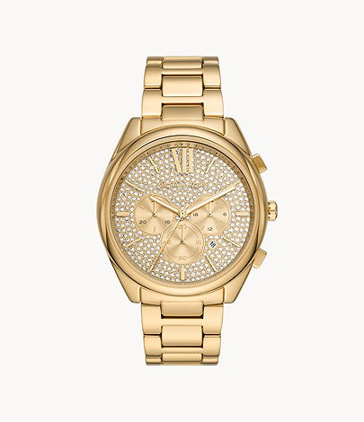 Michael Kors Langford Chronograph Gold-Tone Stainless Steel Watch
