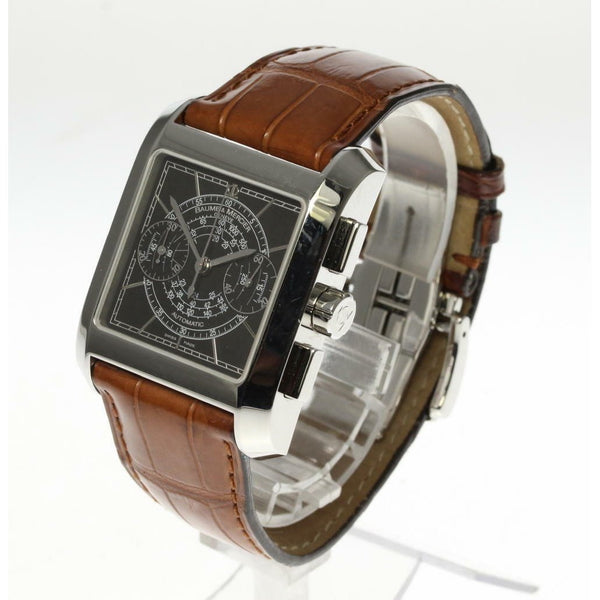 Baume & Mercier Men's MOA08608 Hampton Chronograph Brown Leather Watch