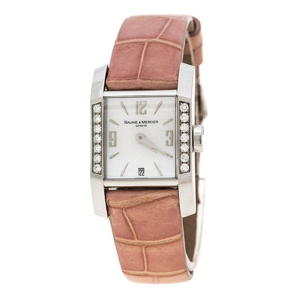 Baume & Mercier Women's MOA08667 Diamant  Pink Leather Watch