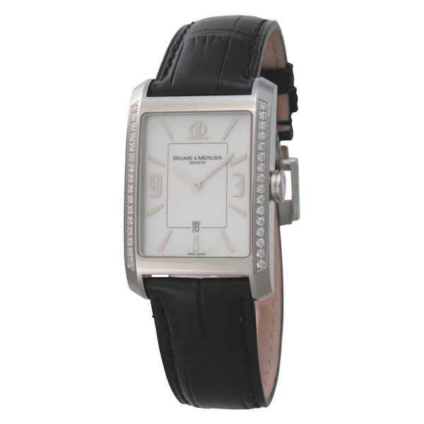 Baume & Mercier Women's MOA08811 Hampton Milleis Black Leather Watch