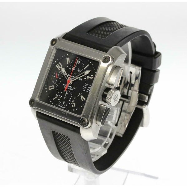 Baume & Mercier Men's MOA08826 Hampton Chronograph Black Rubber Watch