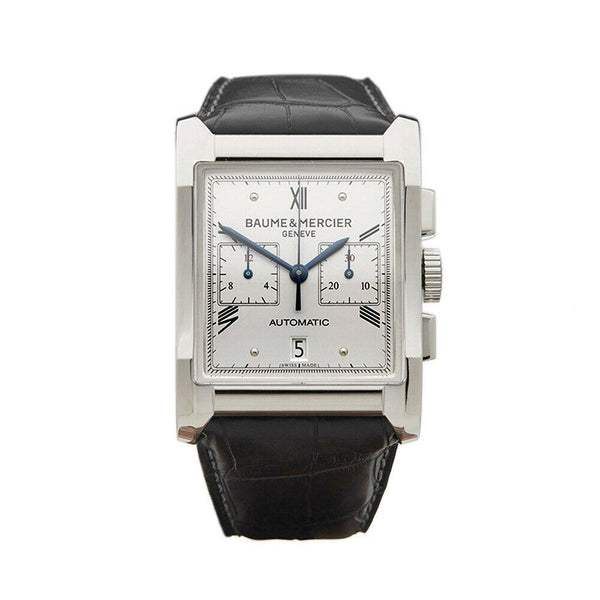 Baume & Mercier Men's MOA10032 Hampton Milleis Chronograph Black Leather Watch