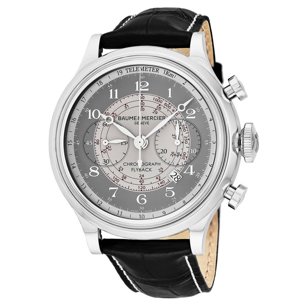 Baume & Mercier Men's MOA10086 Capeland Chronograph Black Leather Watch