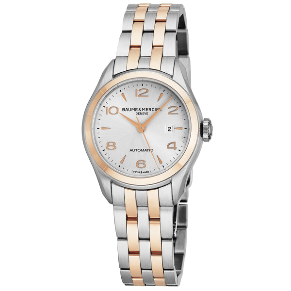 Baume & Mercier Women's MOA10152 Clifton Two-Tone 18kt Rose Gold and Stainless Steel Watch