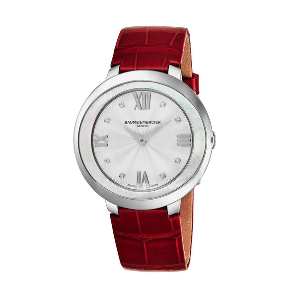 Baume & Mercier Women's MOA10262 Promesse Red Leather Watch