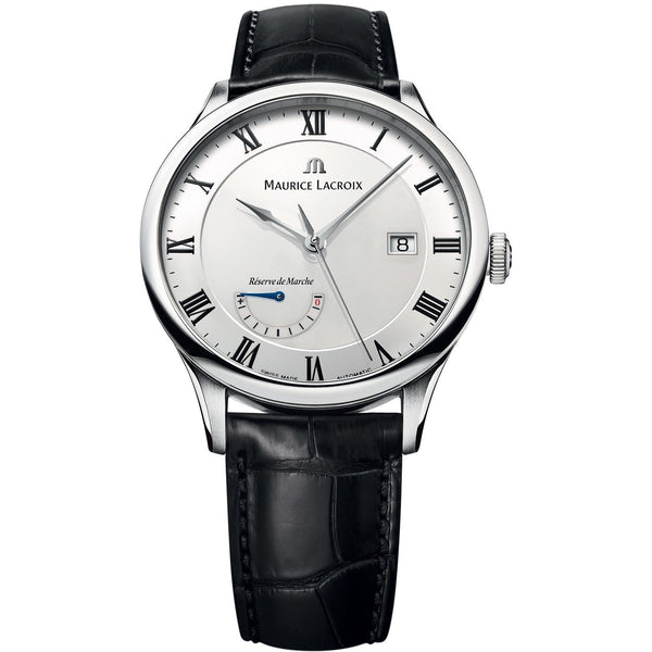Maurice Lacroix Men's MP6807-SS001-112 Reserve De Marche Black Leather Watch