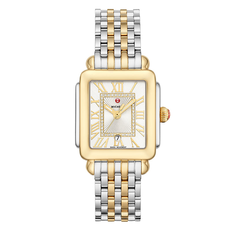Michele Deco Madison Mid Two-Tone Diamond Dial Watch - MW06G00C9120
