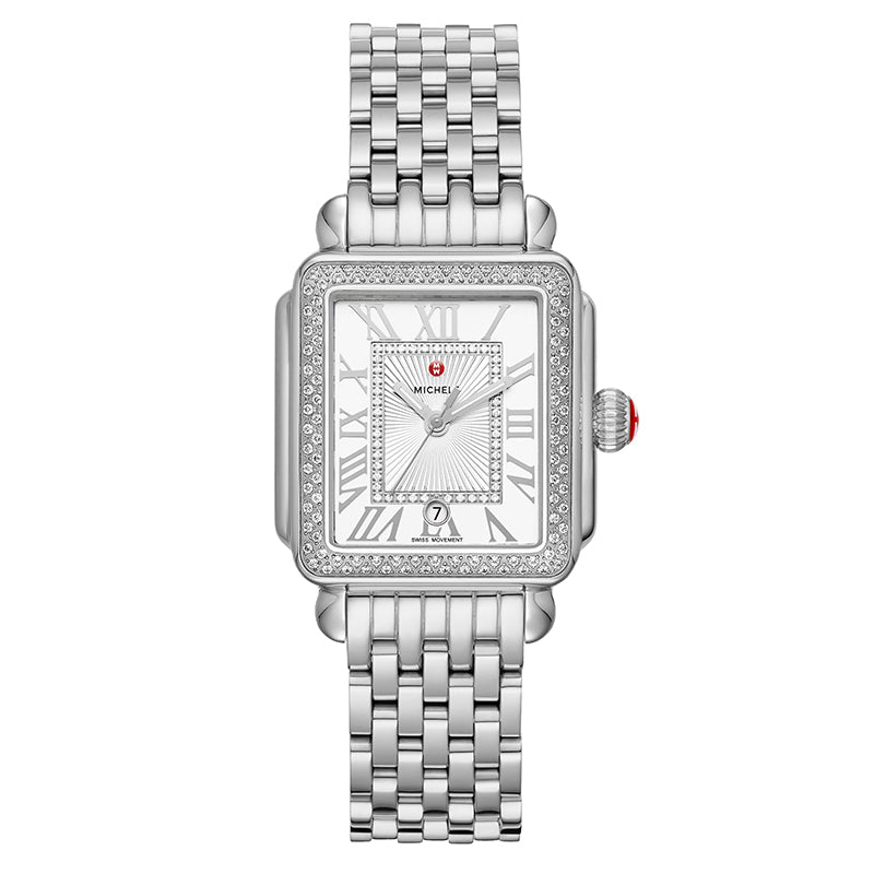 Michele Deco Madison Mid Stainless Steel Diamond Watch - MW06G01A1018