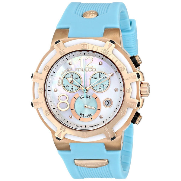 Mulco Women's MW129903043 Blue Marine Chronograph Blue Rubber Watch