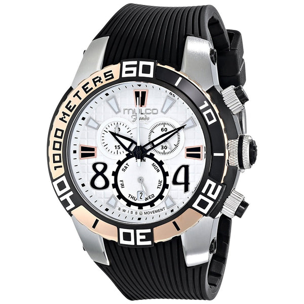 Mulco Women's MW174197021 Fondo wheel Chronograph Black Rubber Watch
