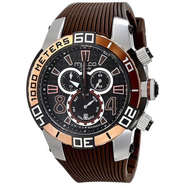 Mulco Unisex MW174197035 Fondo wheel Chronograph Brown Silicone Watch