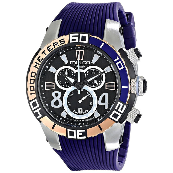 Mulco Women's MW174197044 Fondo wheel Chronograph Blue Rubber Watch
