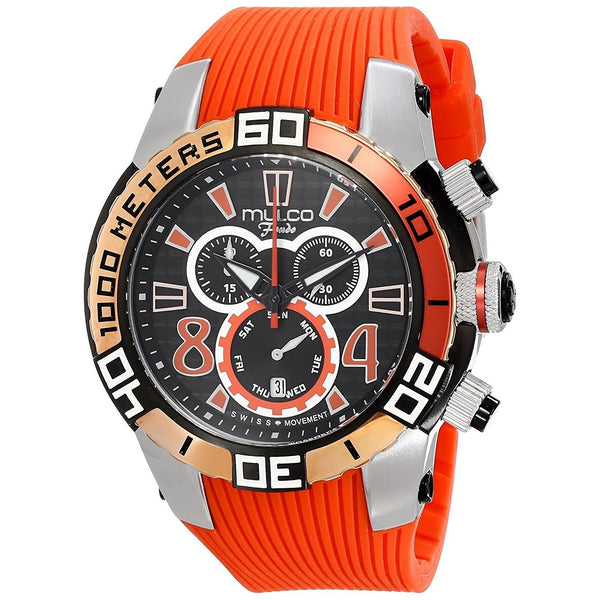 Mulco Women's MW174197065 Fondo wheel Chronograph Orange Rubber Watch