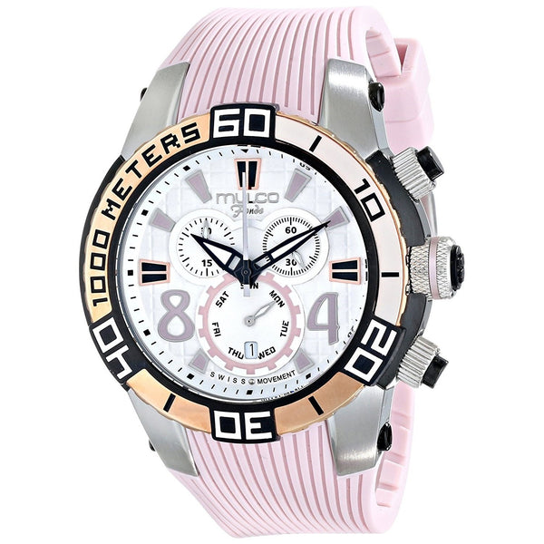Mulco Unisex MW174197813 Fondo wheel Chronograph Pink Silicone Watch