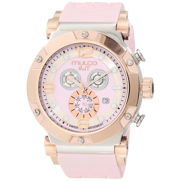 Mulco Unisex MW51623813 Nuit Chronograph Pink Silicone Watch