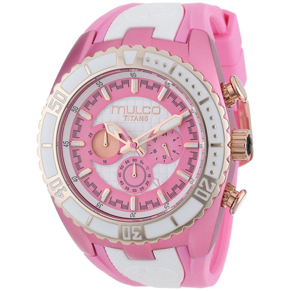 Mulco Men's MW51836083 Titans Chronograph Pink Rubber Watch