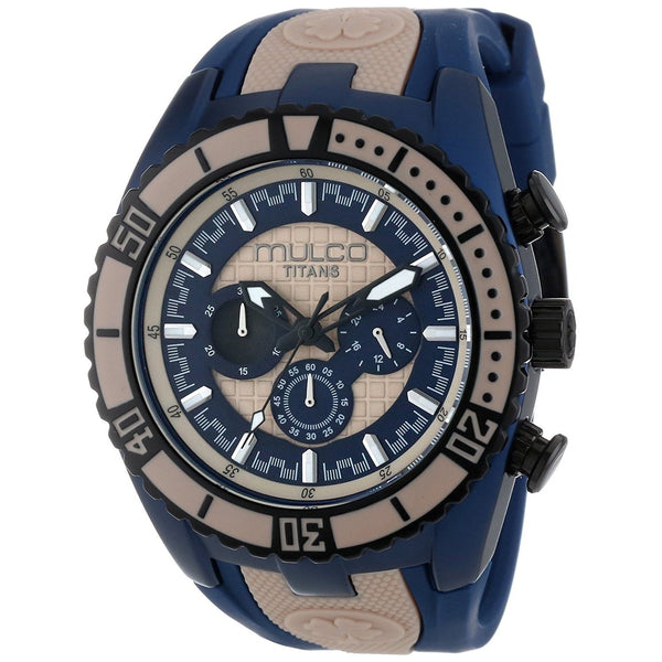 Mulco Women's MW51836114 Titans Wave Chronograph Blue Rubber Watch