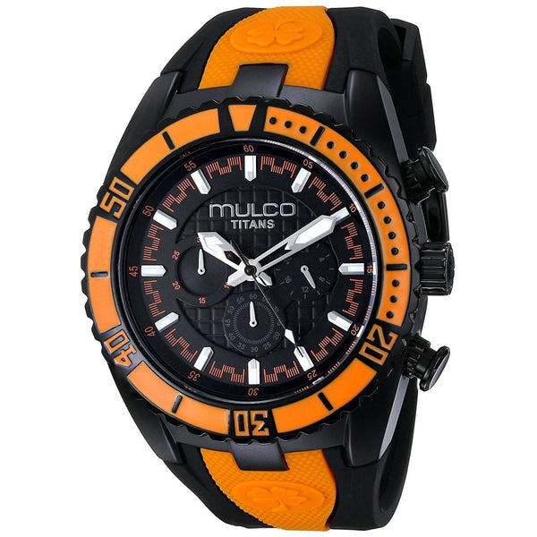 Mulco Women's MW51836615 Titans Wave Chronograph Black Rubber Watch