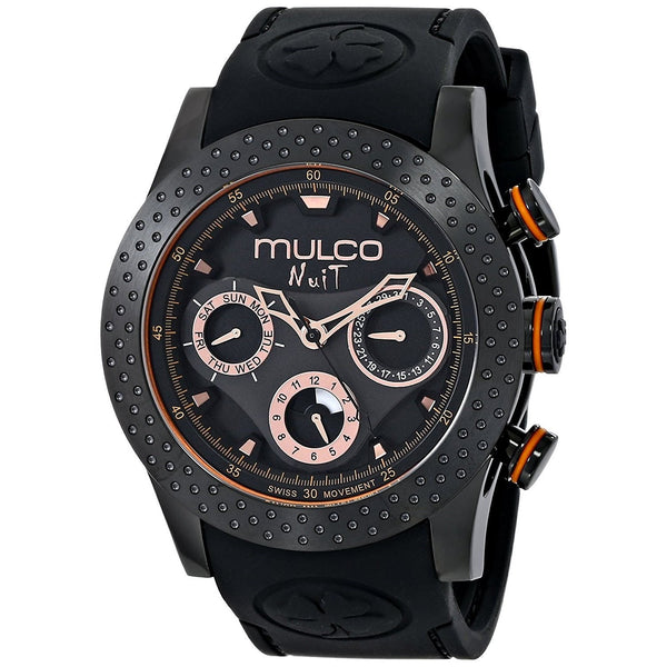 Mulco Women's MW51962260 Nuit Mia Chronograph Black Rubber Watch