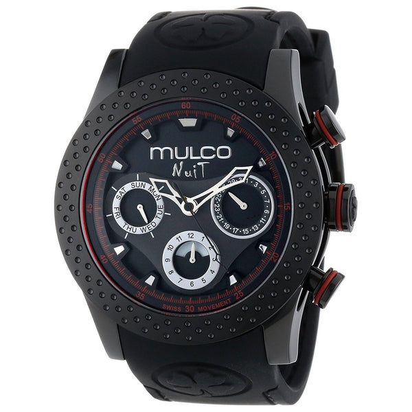 Mulco Women's MW51962261 Nuit Mia Chronograph Black Rubber Watch