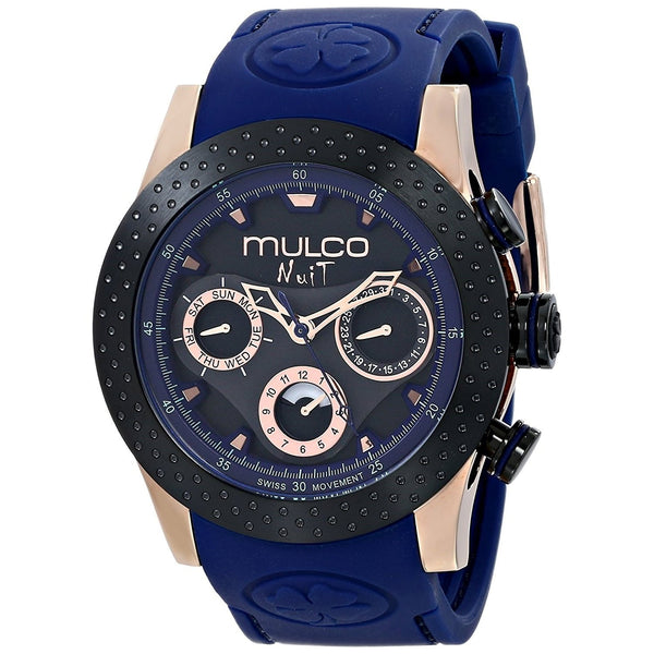 Mulco Women's MW51962445 Nuit Mia Chronograph Blue Rubber Watch