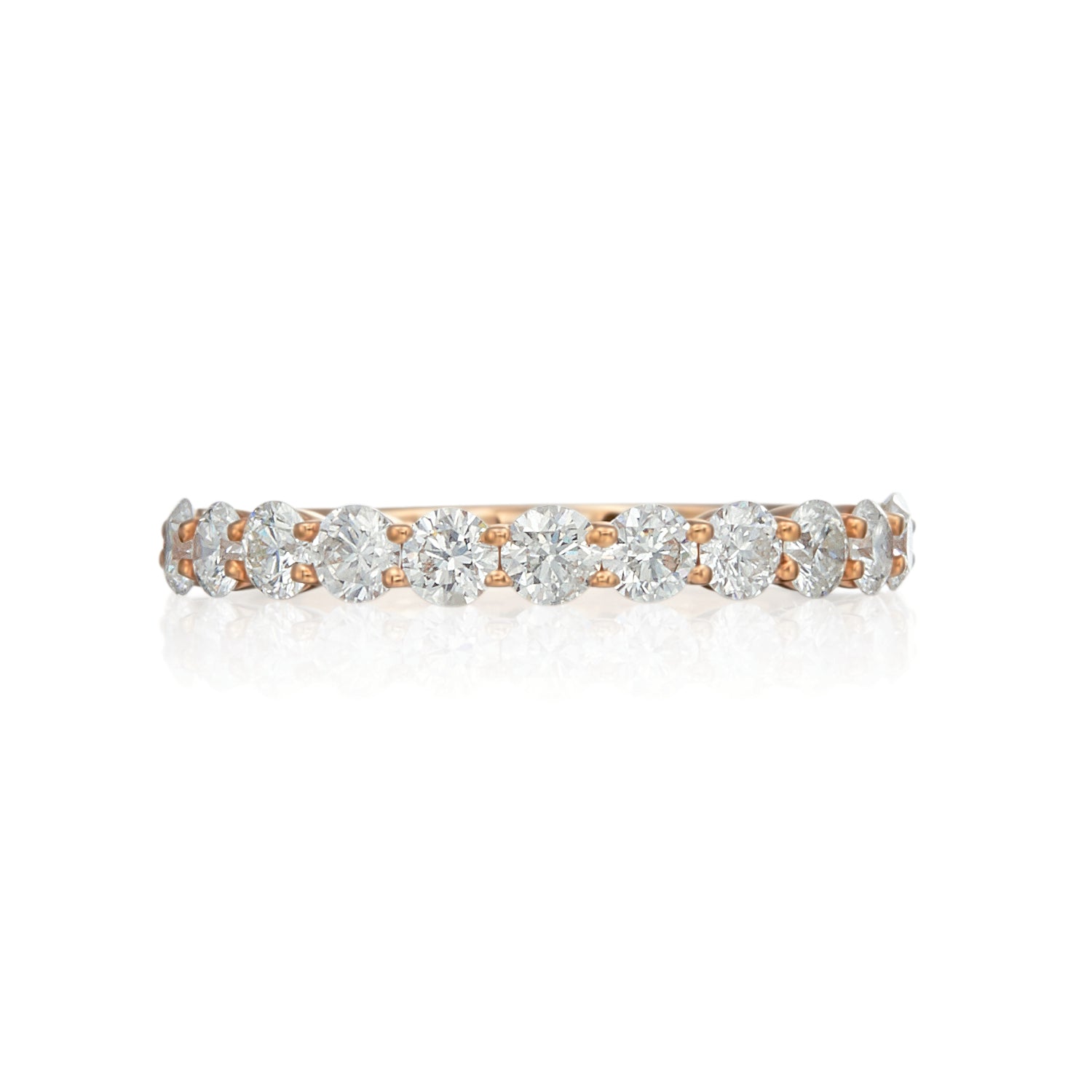 18k Rose Gold 1.00ctw Diamond Wedding Band- 073402