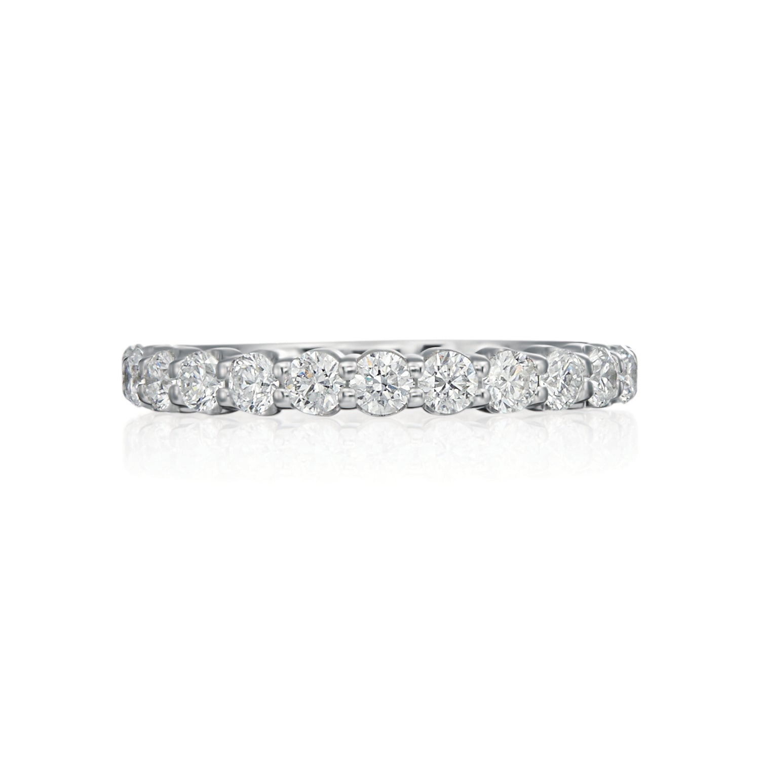 14k White gold 0.75ctw Diamond Wedding Band- 074277