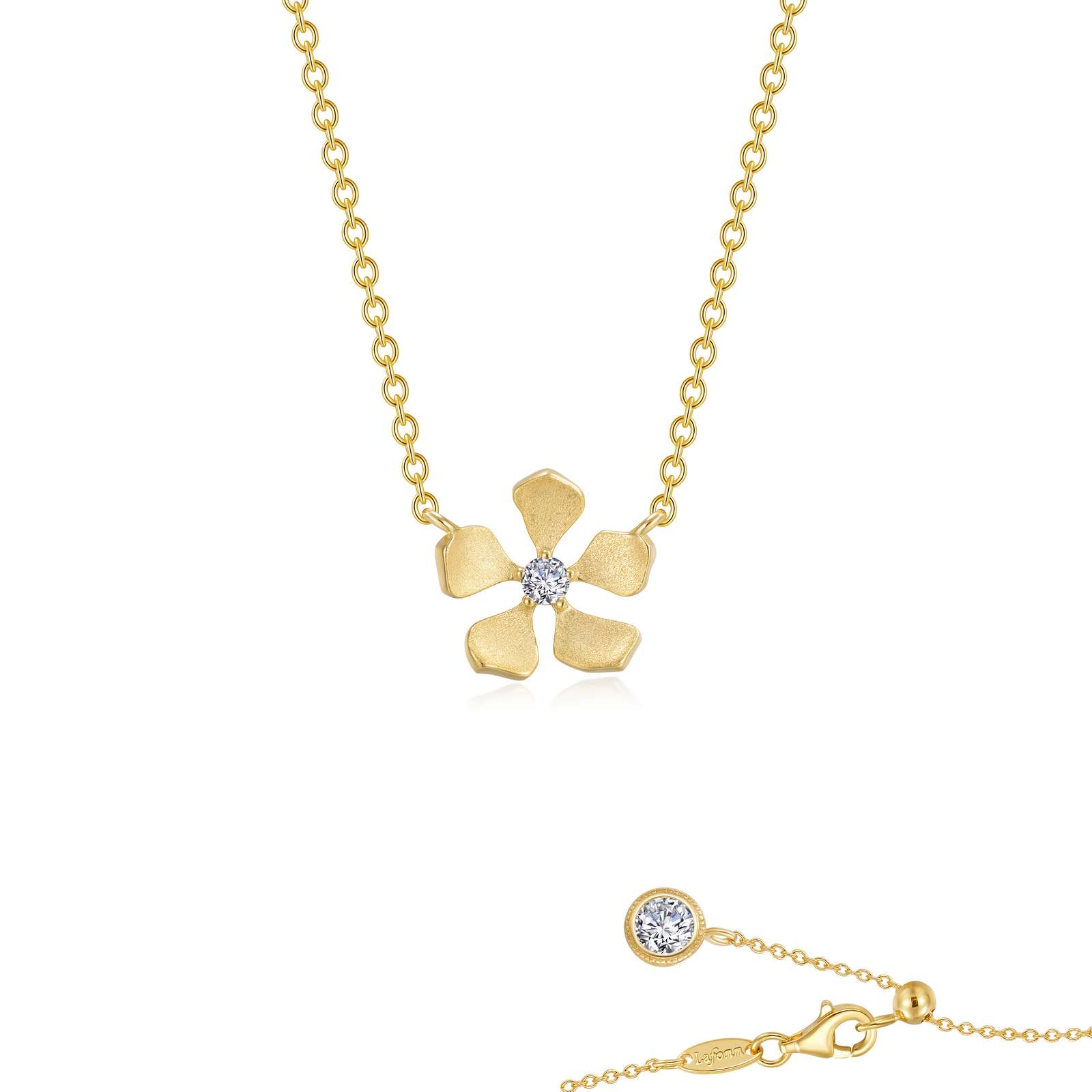 Delicate Flower Necklace (Gold)