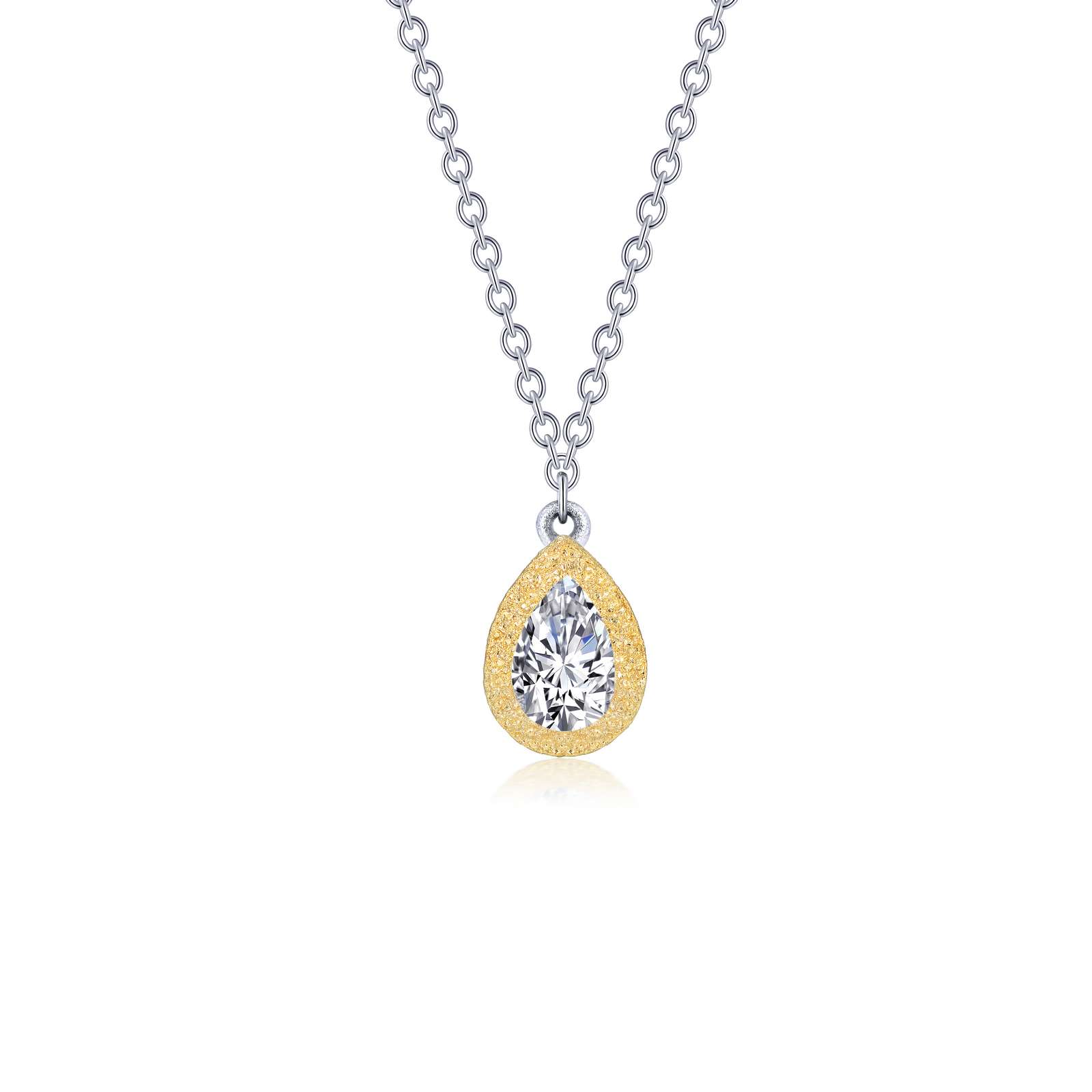 Solitaire Pear-Shaped Necklace (Gold)