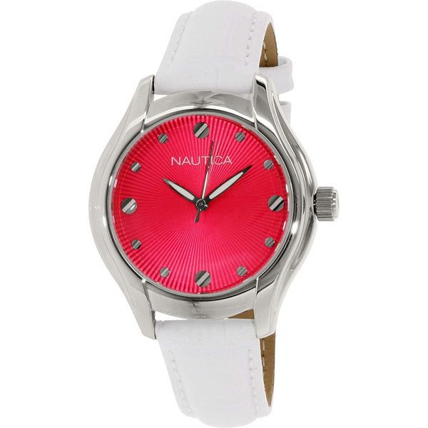 Nautica Women's N10508M White Leather Watch