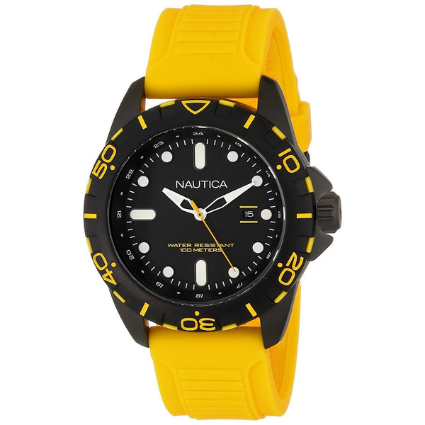 Nautica Men's N11617G Yellow Silicone Watch
