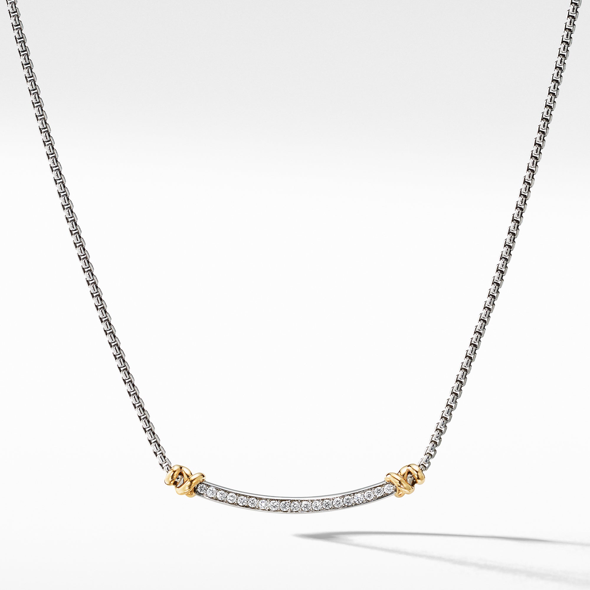 David Yurman Petite Helena Station Necklace with 18k Gold and Diamonds- N16394DS8ADI