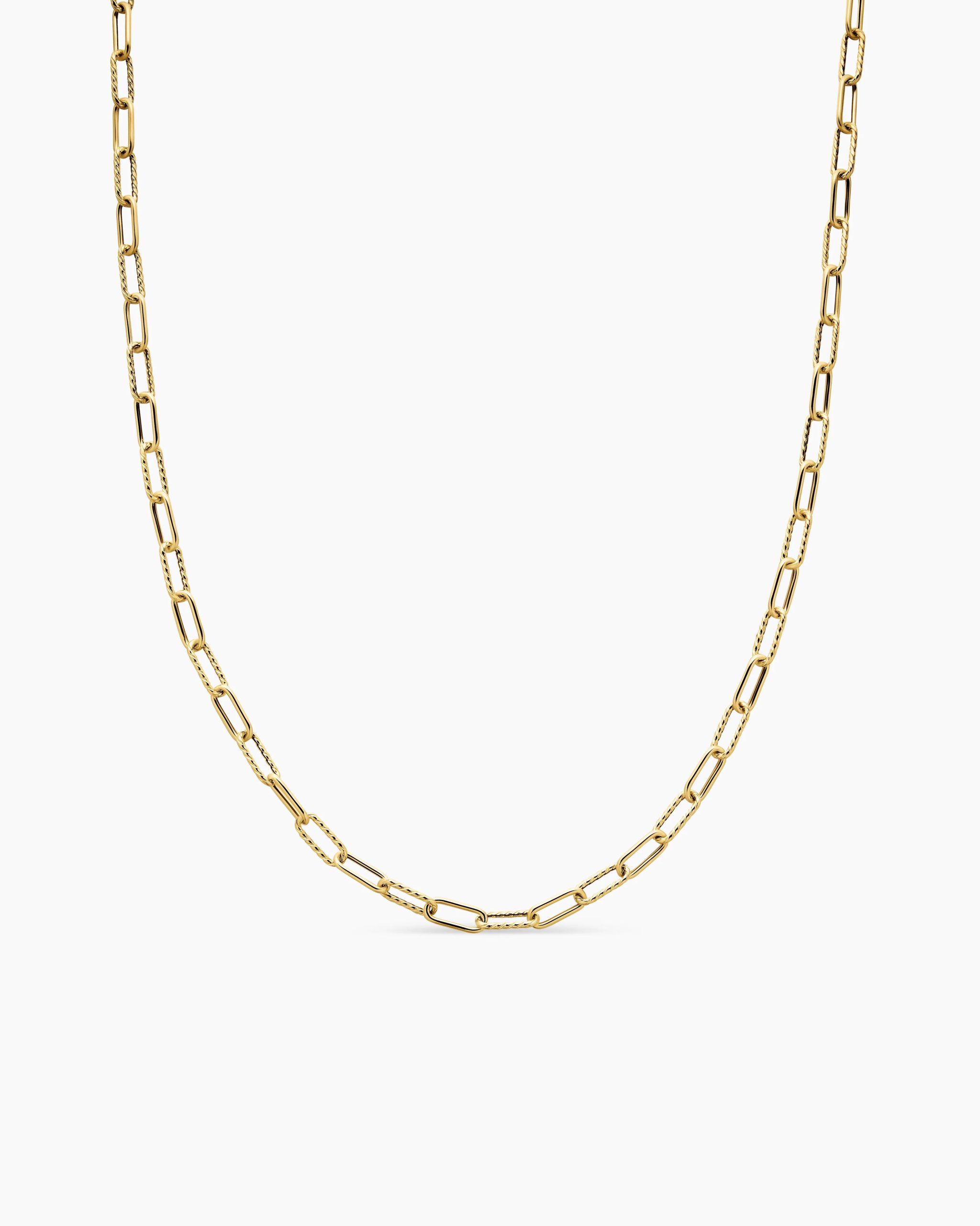 DY MADISON® CHAIN NECKLACE 18K Yellow Gold, 4mm