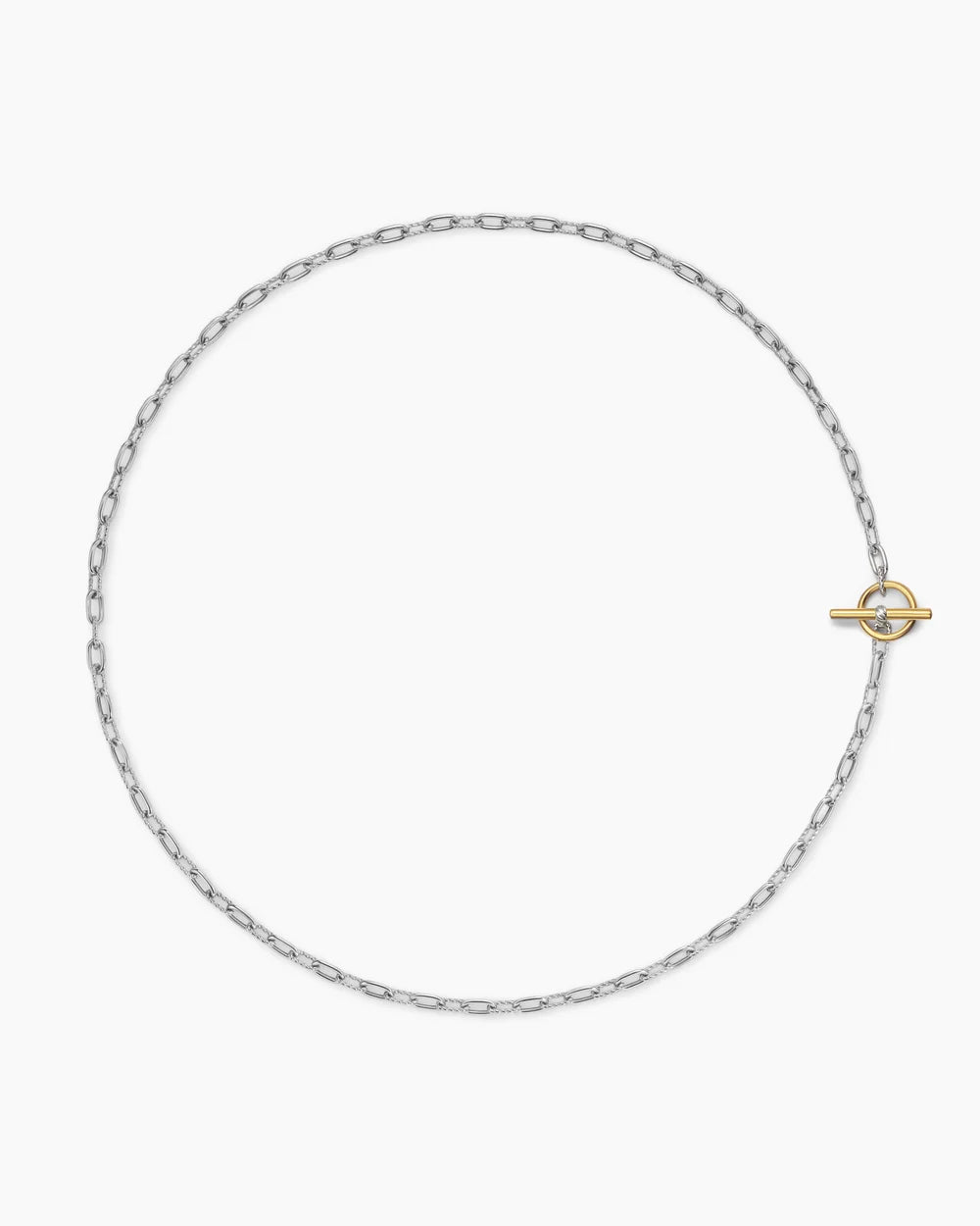 DY Madison® Toggle Chain Necklace Sterling Silver with 18K Yellow Gold, 3mm