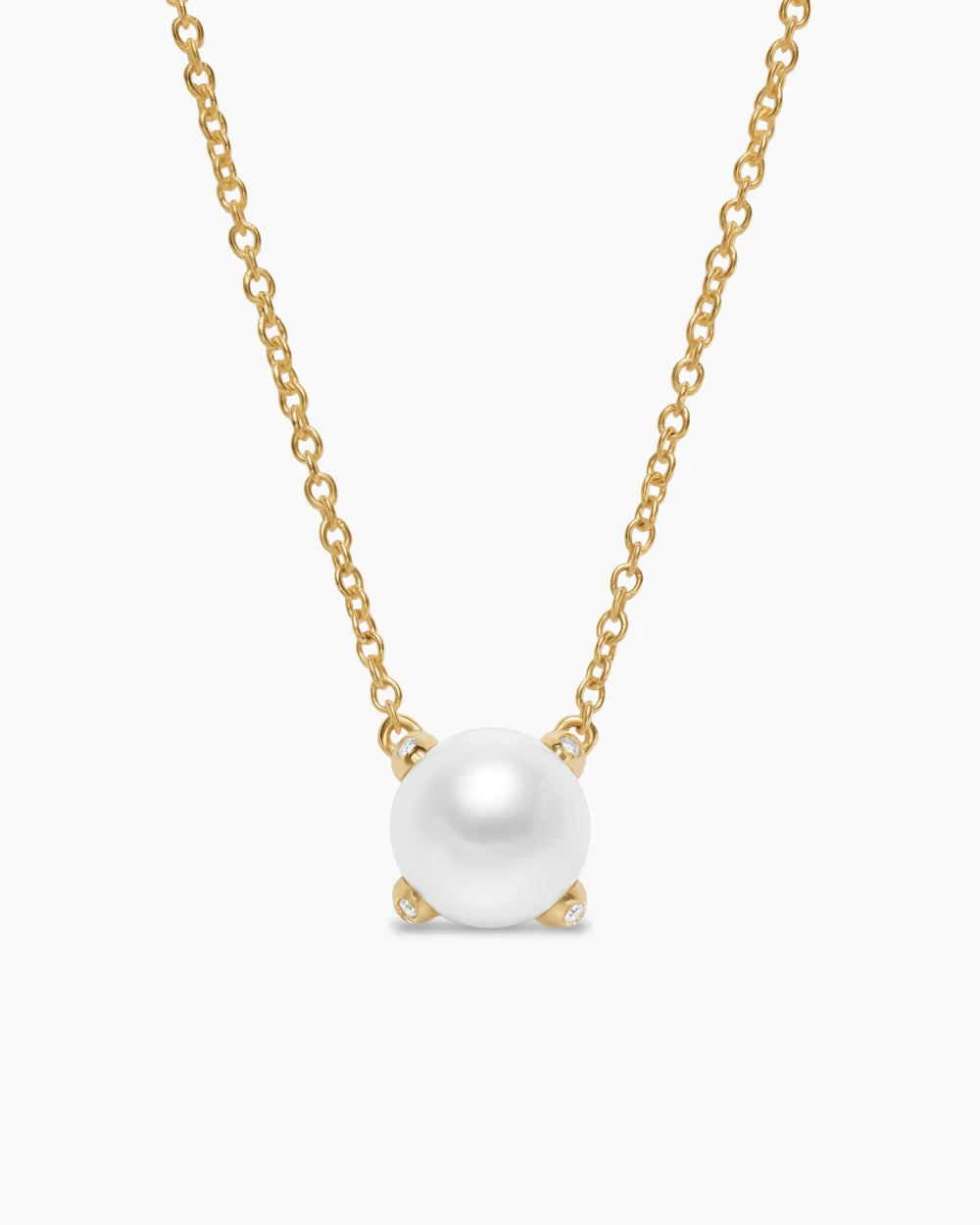 PEARL CLASSICS NECKLACE 18K Yellow Gold with Diamonds, 6.5mm