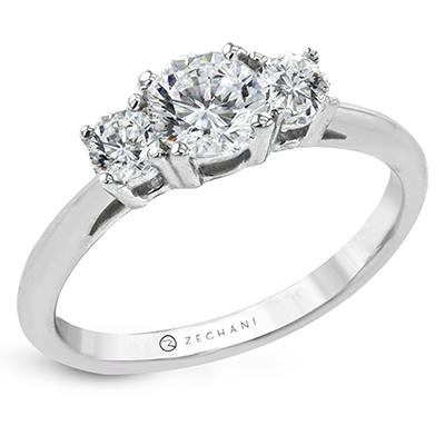 Zeghani 14K Diamond The Three Stone Trinity Engagement Ring
