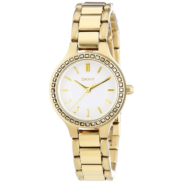 DKNY Women's NY2221 Chambers Crystal Gold-Tone Stainless Steel Watch
