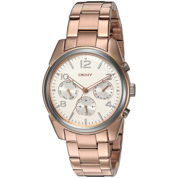 DKNY Women's NY2472 Crosby Multi-Function Rose-Tone Stainless Steel Watch