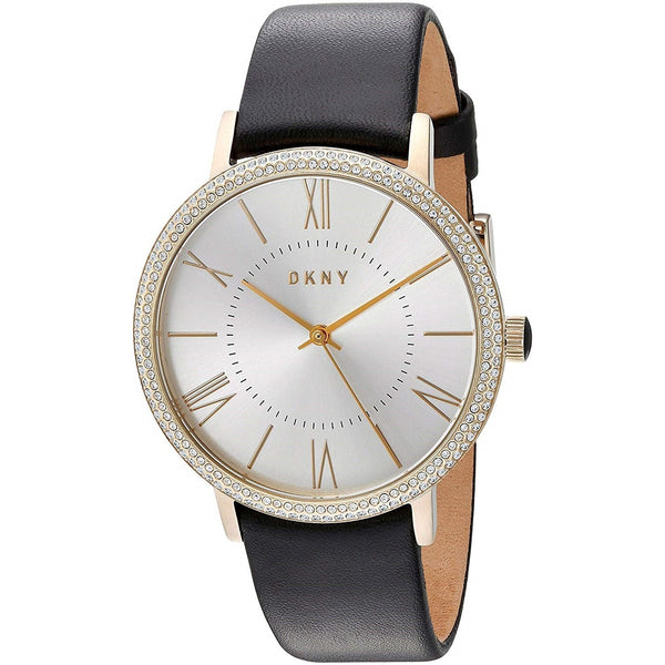 DKNY Women's NY2544 Willoughby Crystal Leather Watch