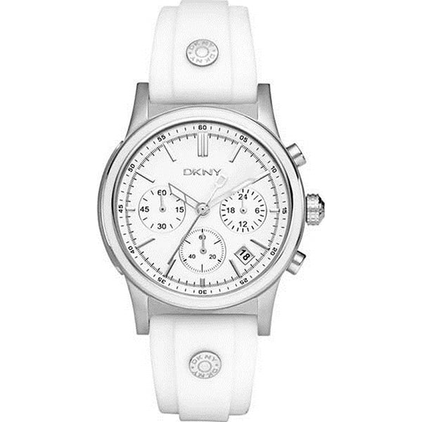 DKNY Women's NY8170 Chronograph White Silicone Watch
