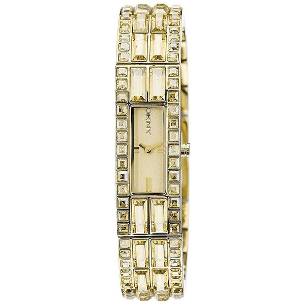DKNY Women's NY8630 Glitz Crystal Gold-Tone Stainless Steel Watch
