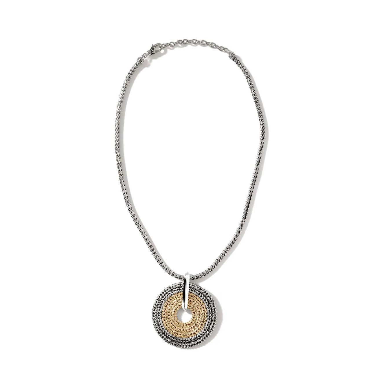 Rata Chain Pendant Necklace, Silver, Gold