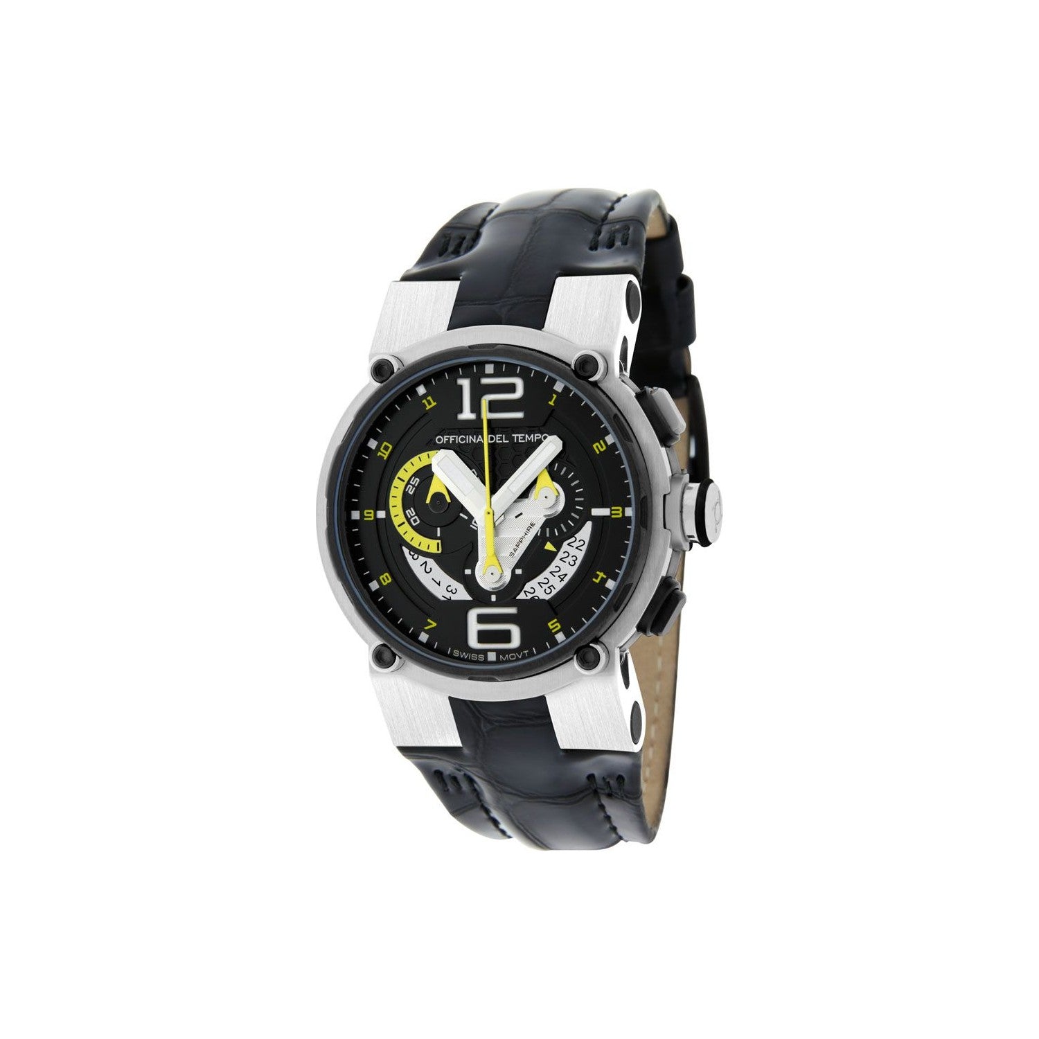 Racing Chronograph Watch (Black/Silver)