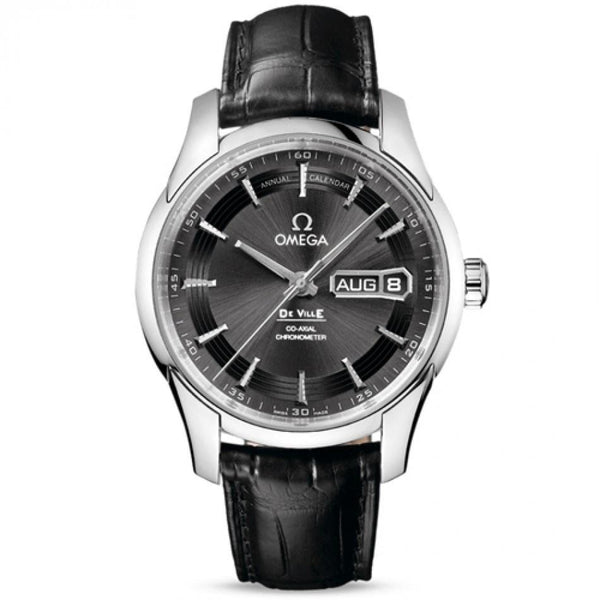Omega Men's O43133412206001 De Ville Automatic Black Leather Watch