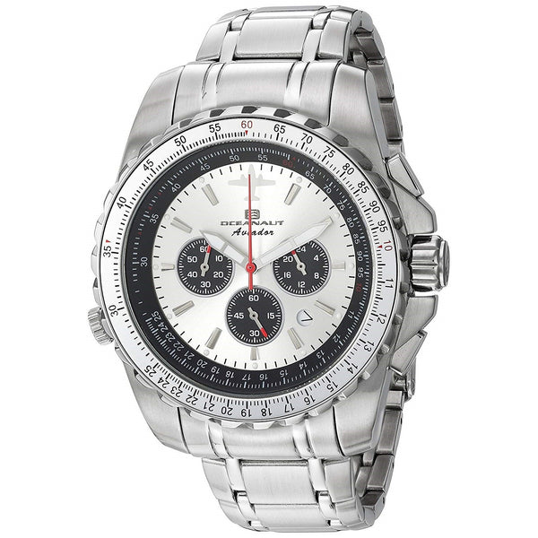 Oceanaut Men's OC0110 Aviador Pilot Chronograph Stainless Steel Watch